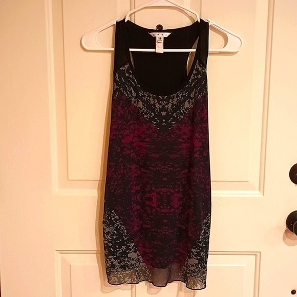 Cabi Heart of Love black sheer overlay racer back tank size XS - Picture 3 of 7